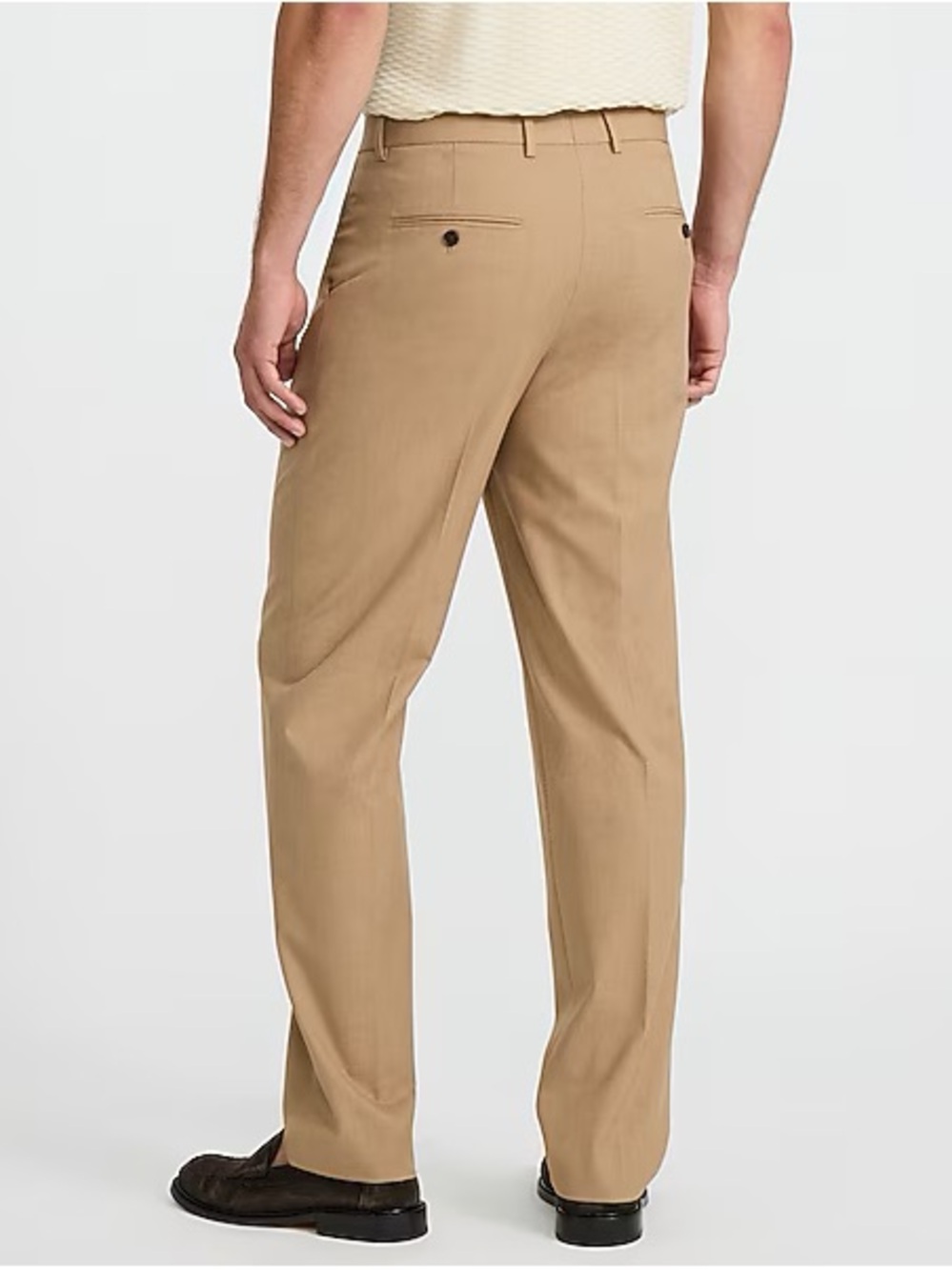 Express Men's Tan Dress Pants - Classic Straight Fit 32W 30 Inseam